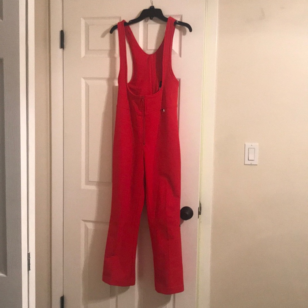 Bright Red snow bibs